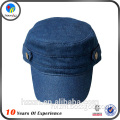 custom women denim fabric flat top hat